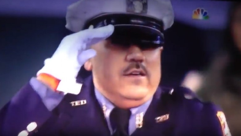 Mocna wtopa podczas ceremonii otwarcia. Policjant chyba spali się ze wstydu