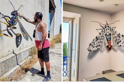 Uliczny artysta tworzy niesamowite graffiti 3D. Ciężko odróżnić jego prace od rzeczywistości