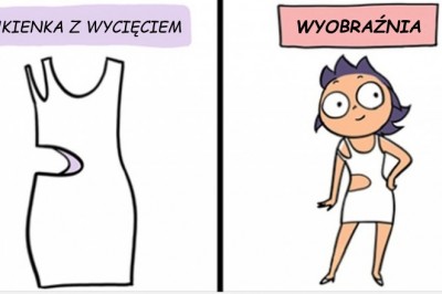 Różnica między twoimi oczekiwaniami podczas kupowania ciuchów, a rzeczywistością.