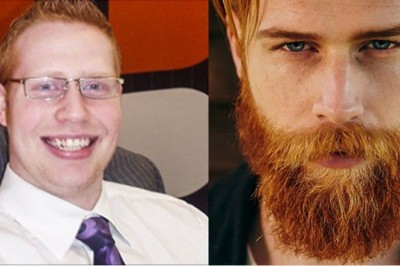Fryzjer doradził nieśmiałemu księgowemu z nadwagą, żeby zapuścił brodę. Nie uwierzysz jak się zmienił