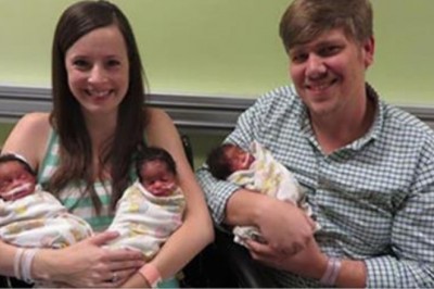 Biała mama rodzi czarnoskóre trojaczki. Pomimo, że jej mąż również jest biały pokochali dzieci