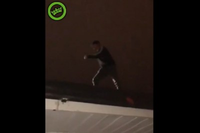 Ja tego nie zrobię?! Twarde lądowanie Seby po popisach parkouru