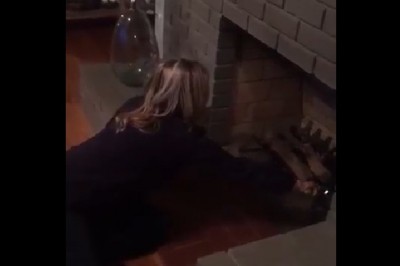 Blondyna chyba benzyną chciała rozpalić w kominku. Ładnie się zdziwiła