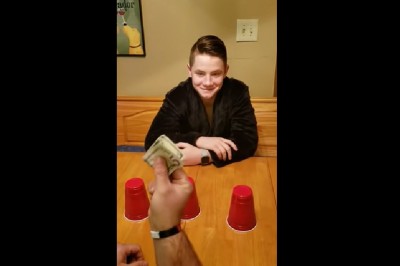 Ojciec postanowił zagrać z synem w trzy kubki. Takiego finału się nie spodziewał