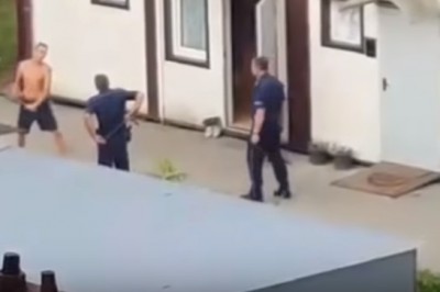 Seba z kijem baseballowym kontra policjanci z Niska. Długo nie kozaczył 