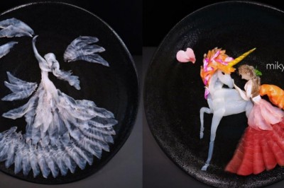 Mistrz japońskiej kuchni z owoców morza tworzy prawdziwe dzieła sztuki na talerzu. Piękne i pyszne  