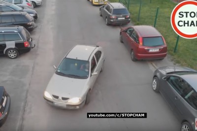 Kolizja i ucieczka dostawcy pizzy nagrane przypadkowo przez drona - Żary