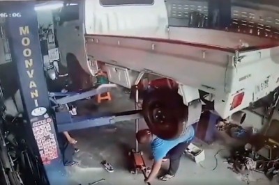 Kiedy Tadek nie ogarnia podnośnika, a bierze się za auto klienta. Pechowy dzień w pracy