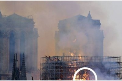 Zobaczyła w płomieniach Notre Dame postać Jezusa. To zdjęcie obiegło cały świat