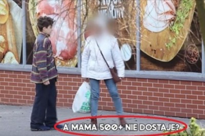 Głodny chłopiec prosił przechodniów o jedzenie. „A mama 500 plus nie dostaje?”