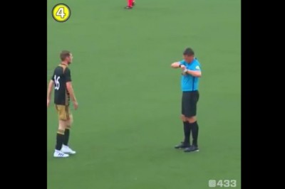 Sędzia troll i szybka kara dla piłkarza na boisku. Pięknie go załatwił 