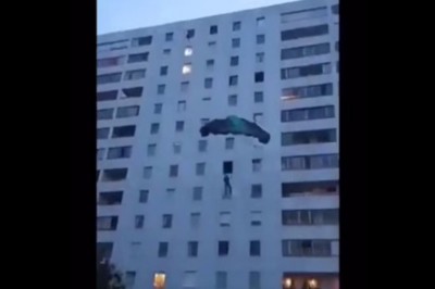 Skok z 12 piętra bloku. Ziomka konkretnie poniosło