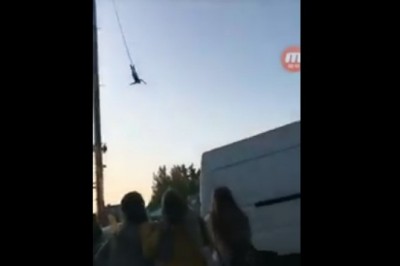 Nietypowy skok na bungee w Kielcach. Gość postanowił odreagować