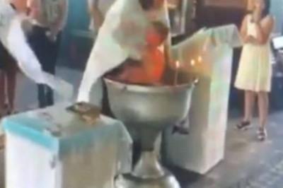 Z impetem uderzył główką dziecka w chrzcielnicę. Skandaliczne zachowanie duchownego