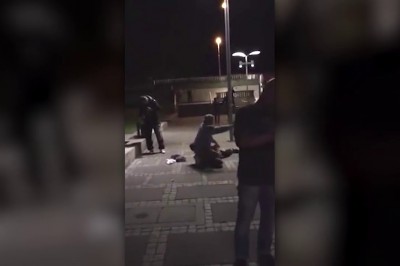 Policyjne zatrzymanie gościa na bulwarze w Szczecinie - koledzy wszystko nagrywali 