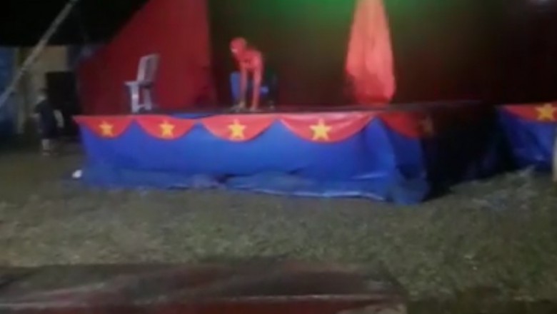 Ziomek tak się wczuł w rolę, że odleciał. Mocna akcja podczas występu
