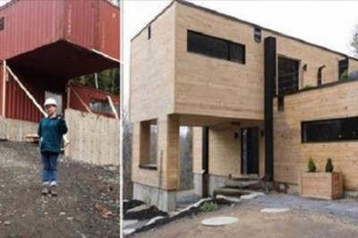 Wybudowała sobie dom ze starych kontenerów. Jego wnętrze zapiera dech 