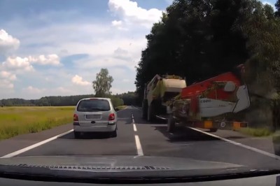 Janusz postanowił pobawić się w cykora? Jazda na czołówkę na prostej drodze