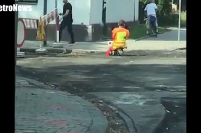 Był tak nawalony, że nie mógł ustać na nogach? Kierował ruchem w Płocku