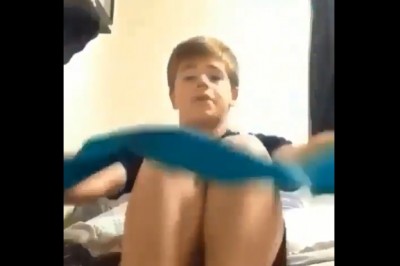 Strzał z gumy prosto w twarz. Ziomek nagrał swój pierwszy filmik