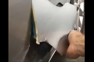  Pogromcy szpachli. Tego blacharza chyba srogo poniosło podczas roboty 