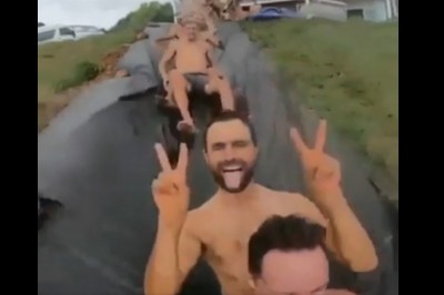 Kiedy zaprojektujesz z ziomkami zjeżdżalnię i robicie zjazd testowy 