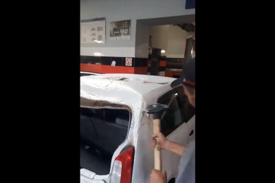 Polscy łowcy szpachli w akcji, czyli kolejne ulepione auto