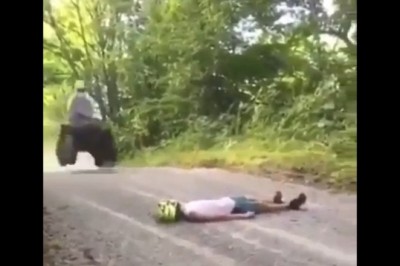 Nigdy tego nie powtarzajcie. Ryzykowna akcja z quadem 