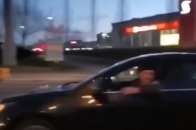 Agresywny cwaniak na drodze i jego natychmiastowa karma