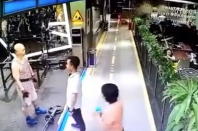 Gościu wystartował do ziomka na siłowni. Niestety trafił na kozaka