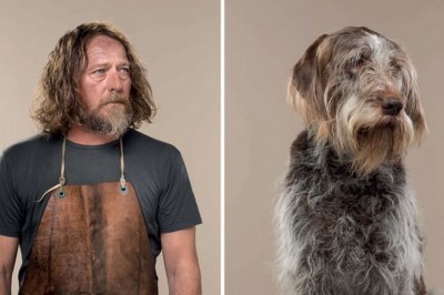 Zrobił zdjęcia psom i ich właścicielom w podobnych pozach. Podobieństwo jest niezaprzeczalne