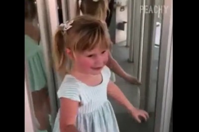 Atrakcja dla dzieci z szyb i luster. Rodzice mieli ubaw