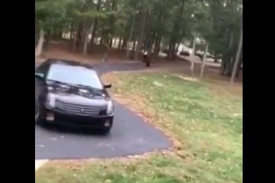 Idealne parkowanie motocykla na własnym podwórku 