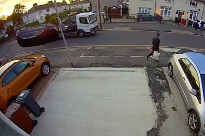 Kiedy masz aspiracje na kaskadera i trenujesz na publicznej drodze 