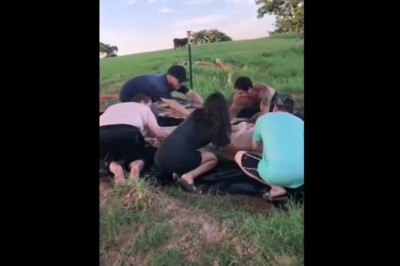 Zjazd do jeziora w ekspresowym tempie. Super zabawa