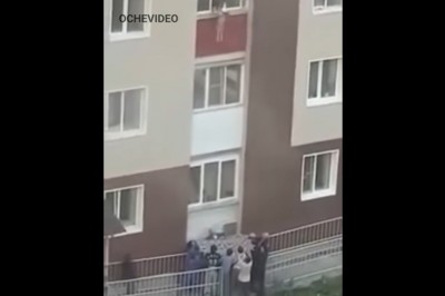 Ratowała swoje dzieci z płonącego mieszkania rzucając je przez okno