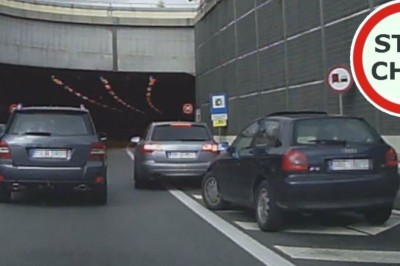 Pojedynek na drodze między dwoma kierowcami w Audi