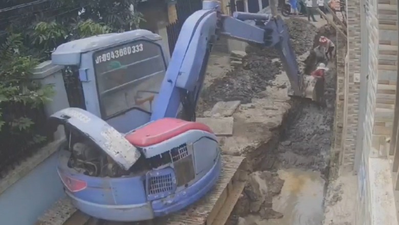 Pechowy dzień w pracy budowlańców. Robota wali się na głowę