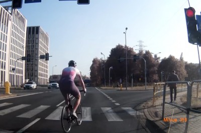 Wstyd i żenada. Tak się zachował rowerzysta w Katowicach 