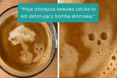 Internauci dzielą się swoimi przypadkowymi dziełami sztuki w filiżance kawy 