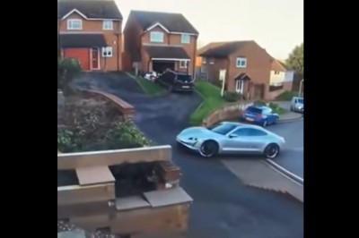 Parkowanie sąsiada Porsche pod chatą. Mocno go poniosło 