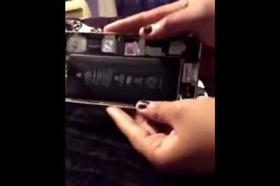 Dziewczyna dowiedziała się dlaczego nie wolno rozcinać baterii w telefonie