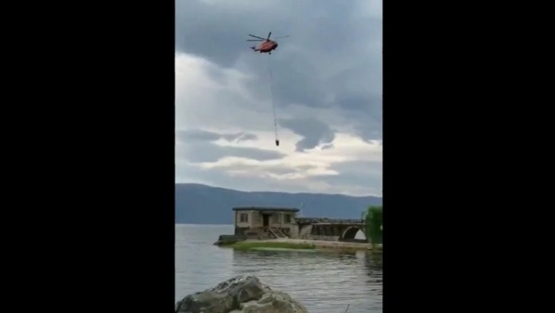 Nagrali moment upadku helikoptera ratowniczego
