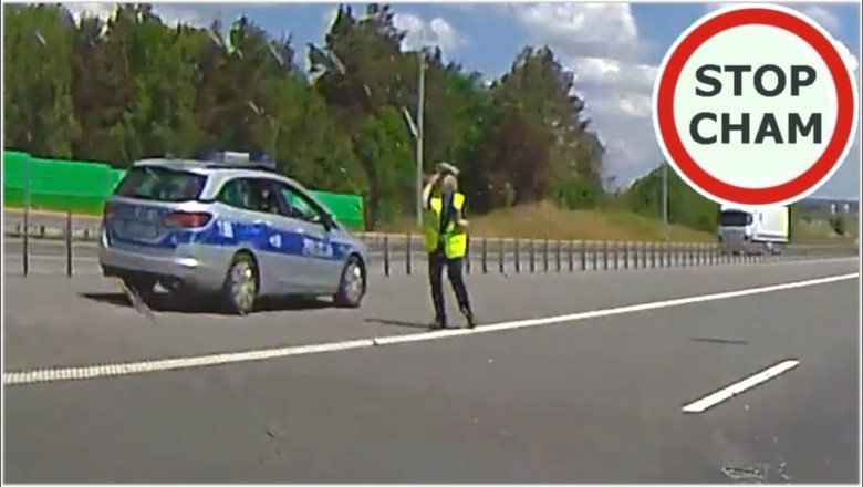 Policjantka przeszła samą siebie. Mistrzowskie miejsce na kontrolę prędkości