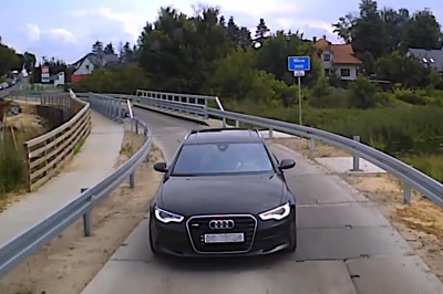 Szybka karma za cwaniakowanie kierowcy w Audi