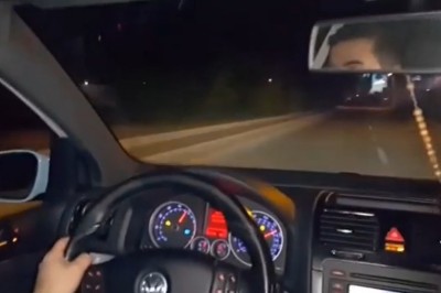 Miał być popis szybkiej jazdy skończyło się nieudanym hamowaniem