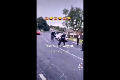 Nietypowe zatrzymanie przez policję ziomka na rowerze elektrycznym