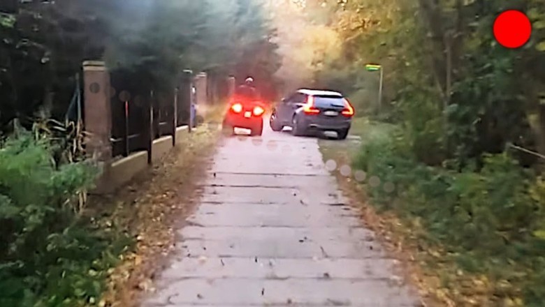 Niebezpieczne spotkanie quada i Volvo na wjeździe na posesję