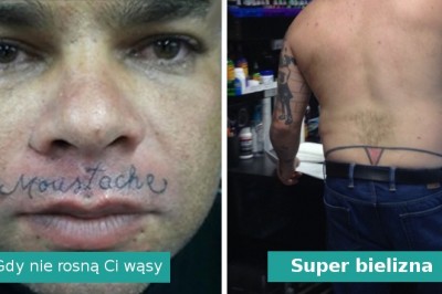 Te tatuaże przyciągają wzrok swoją oryginalnością, ale nie taki miał byc efekt