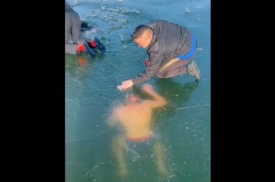 Tak wygląda utrata orientacji podczas pływania pod lodem